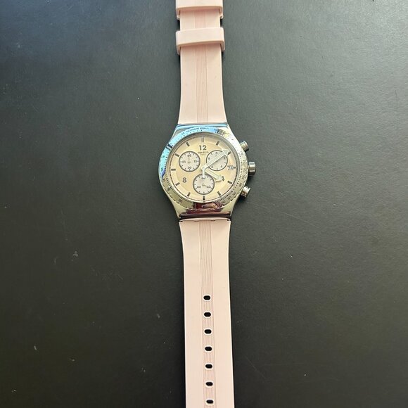 Swatch Poppingly Pink Watch 43mm NEW